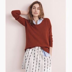 Madewell Rust Chronicle Texture Pullover Sweater